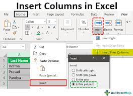 How to Insert Column in Excel